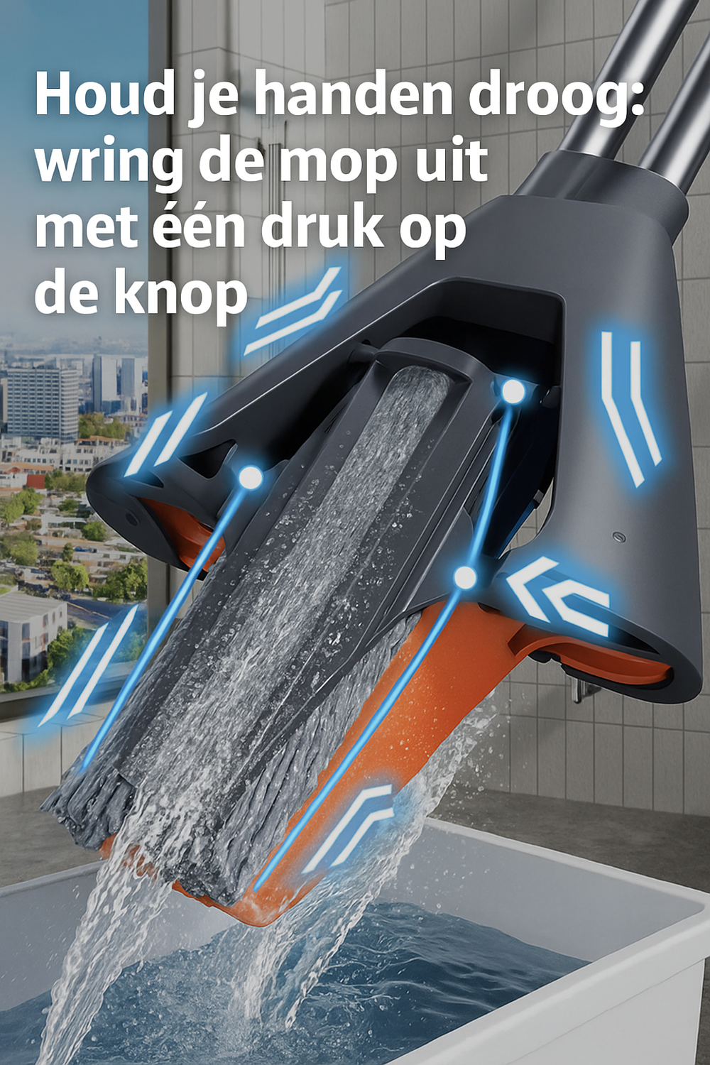 SnelDroog™ Handsfree Mop